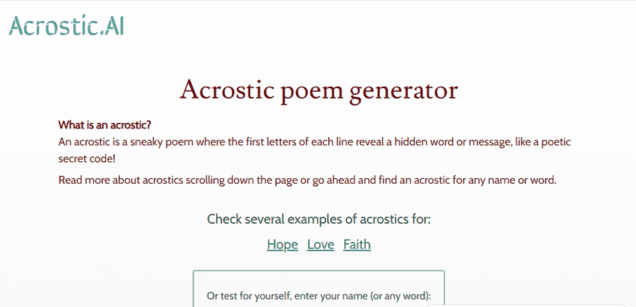 Acrostic AI