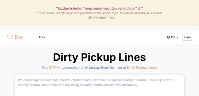 Dirty Pickup Lines