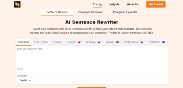 AI Sentence Rewriter