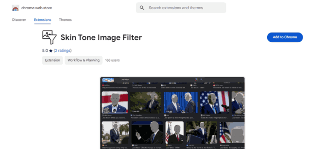 Image Skin Filter - Chrome Extension