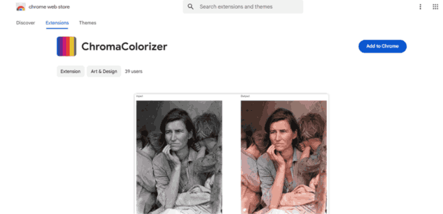 ColorizeMyImage - Chrome Extension