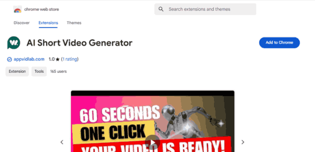 AI Short Video Generator - Chrome Extension